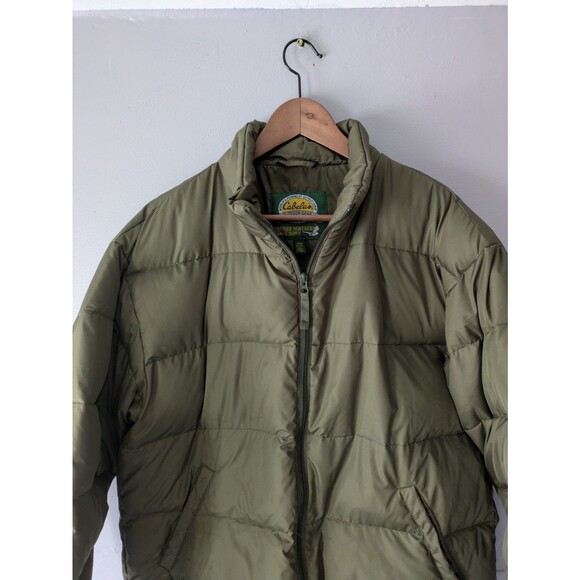 Cabelas Premier Northern Hunting Goose Down Puffer Jacket Mens M Army Green - Picture 3 of 12
